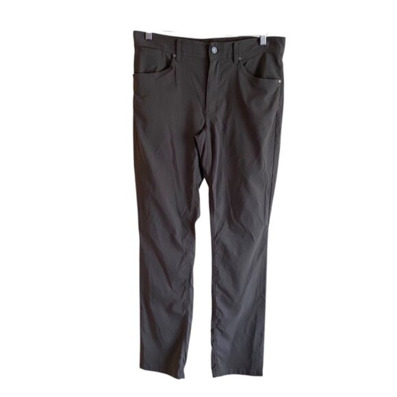 L.L. Bean Venture Stretch Pants Men 32x32 Grey Straight Leg Pocket Nylon Outdoor